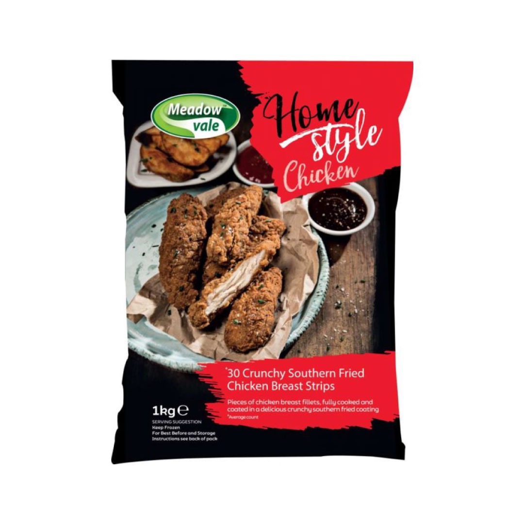 MEADOWVALE SFC Chicken Strips 1KG HALAL OriginalFoods UK