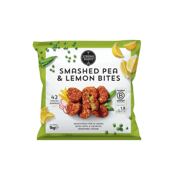 Strong Roots smashed pea and lemon bites